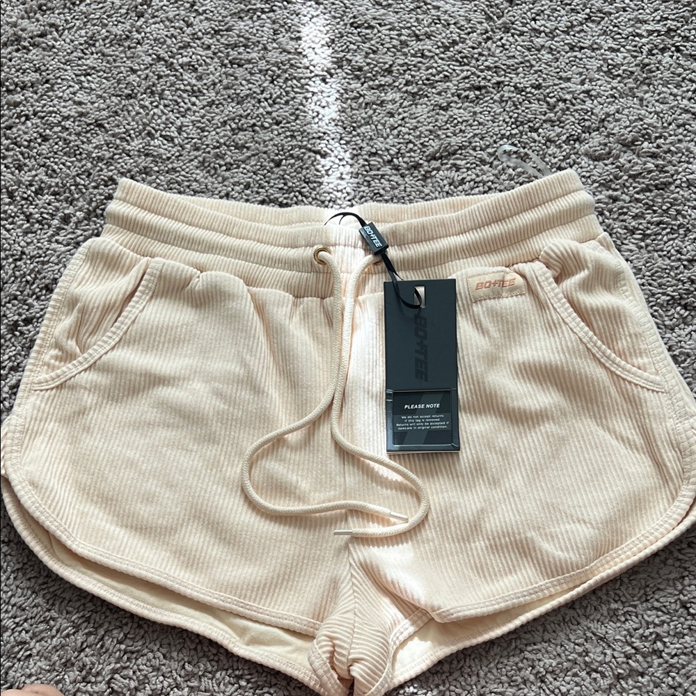 Cozy Beige Women's Athletic Shorts